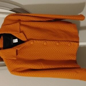 Avery Vibrant Orange Textured Jacket